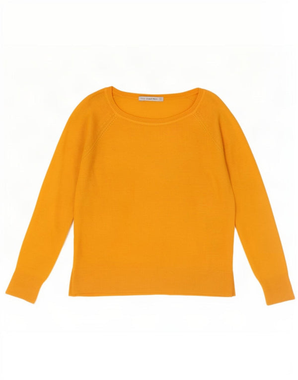 Pulover de damă Zara Crop oversize cu gât barcă UK 10 Mic Portocaliu