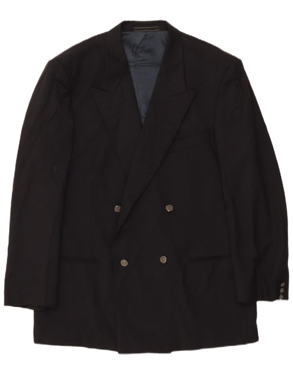 Jachetă Vintage pentru bărbați cu două pieptări IT 54 2XL Lână neagră