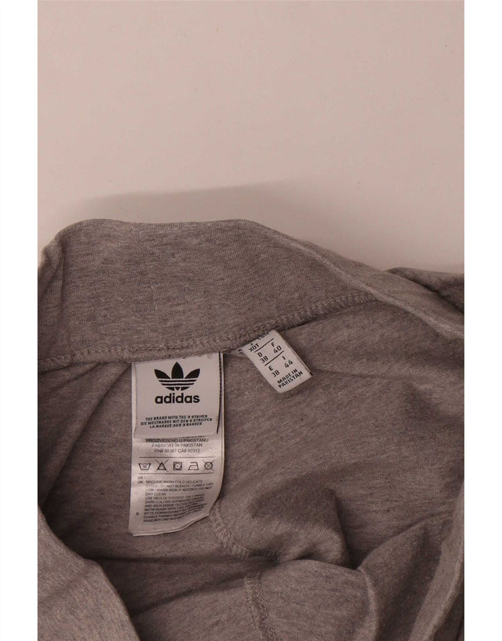 Leggings pentru femei Adidas UK 12, bumbac cu pete gri medii