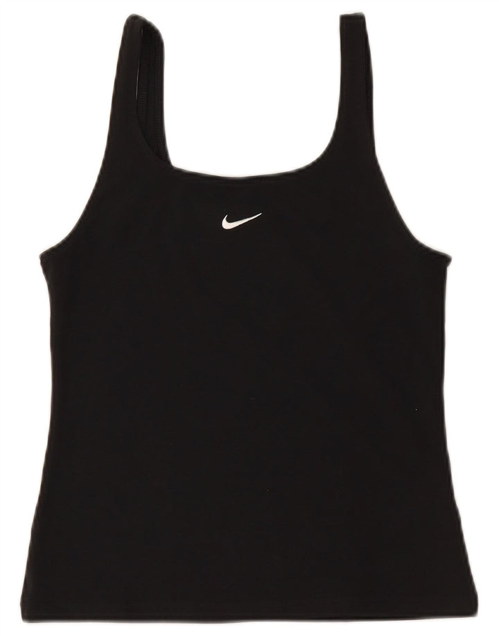 Top crop pentru femei NIKE UK 12, bumbac mediu negru