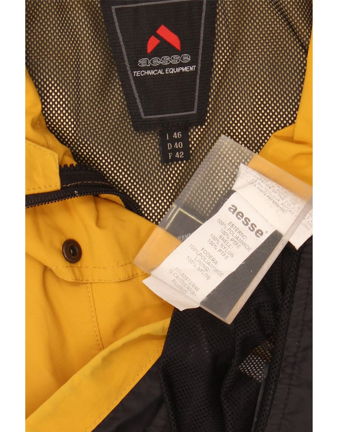 Jachetă de ploaie supradimensionată pentru femei AESSE IT 46 Nylon, galben mare