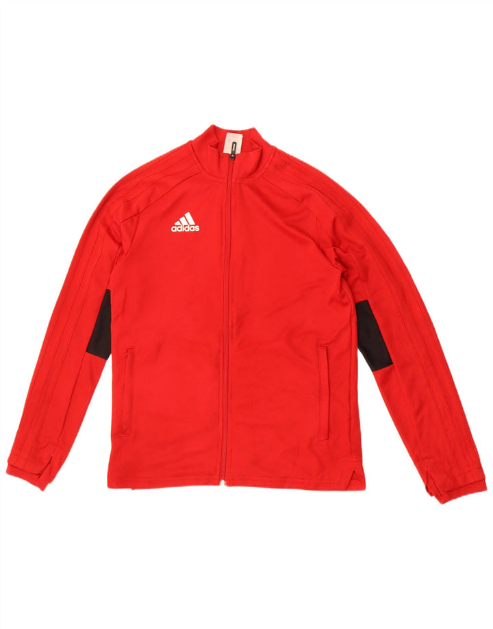 Jachetă de trening pentru băieți Adidas 13-14 ani Poliester color bloc roșu