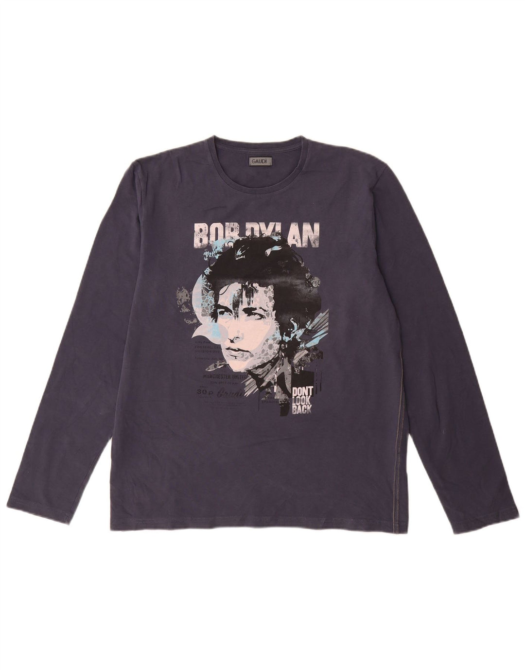 Tricou cu mânecă lungă pentru bărbați Gaudi, albastru bleumarin, bumbac