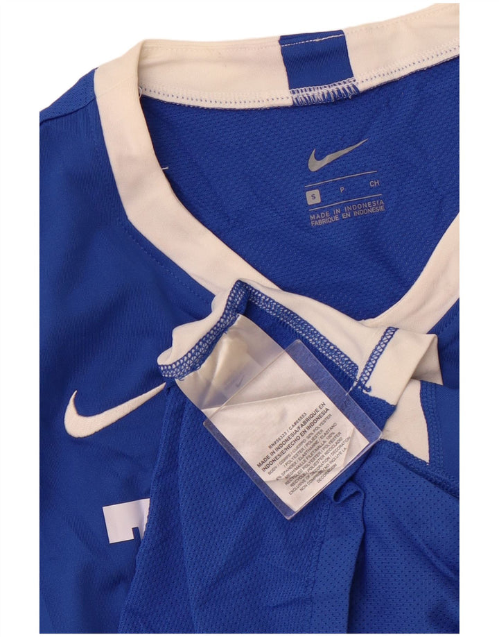 Tricou grafic pentru femei NIKE Top UK 10 Small Blue Colorblock Poliester