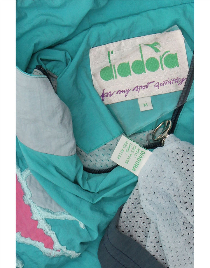 DIADORA Jachetă de trening pentru bărbați, cu croiala largi, nailon colorblock albastru mediu