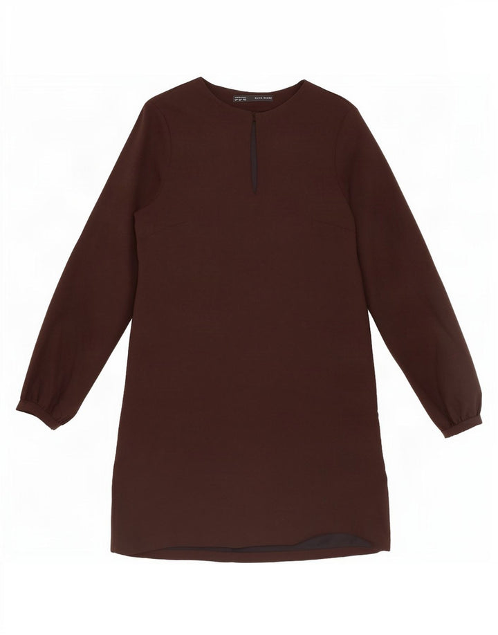 Rochie schimbătoare cu mânecă lungă pentru femei Zara UK 14 Medium Black