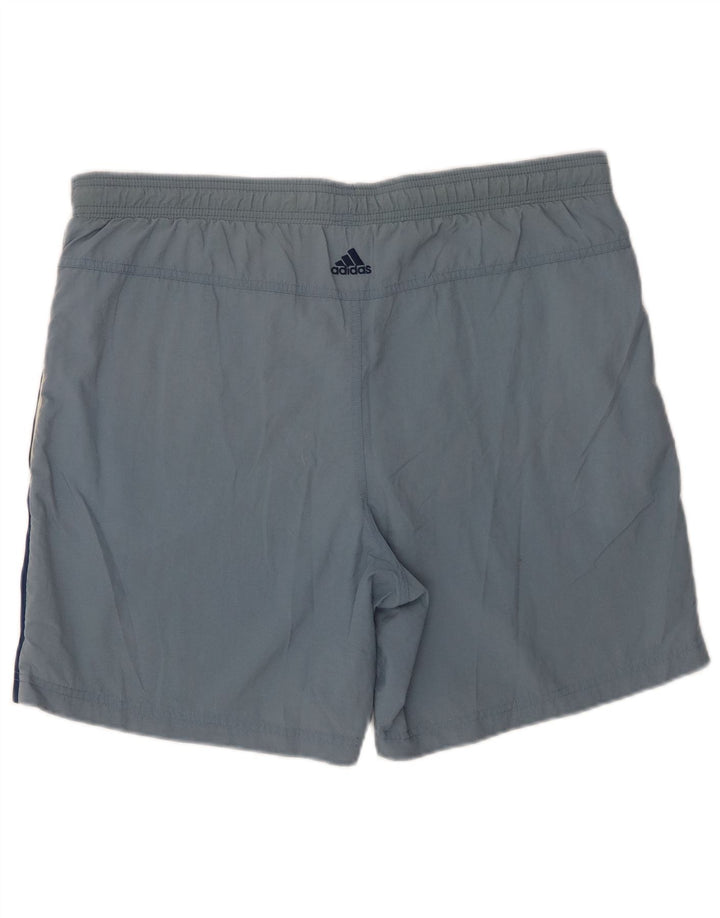 Pantaloni scurți de înot grafic pentru bărbați Adidas, albastru mediu, poliamidă color bloc