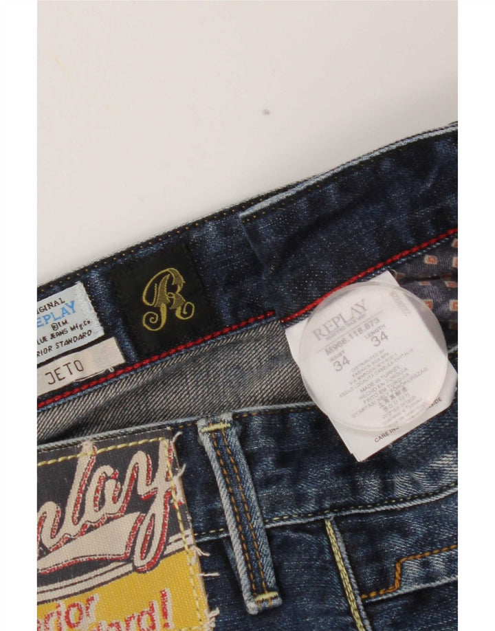 Replay Jeans Jeto Slim pentru bărbați W34 L34 Bumbac albastru