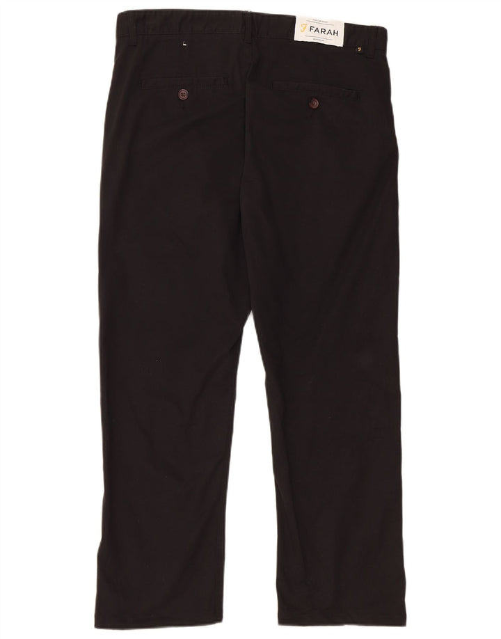 Pantaloni tăiați pentru bărbați Farah L30 L24 bumbac negru