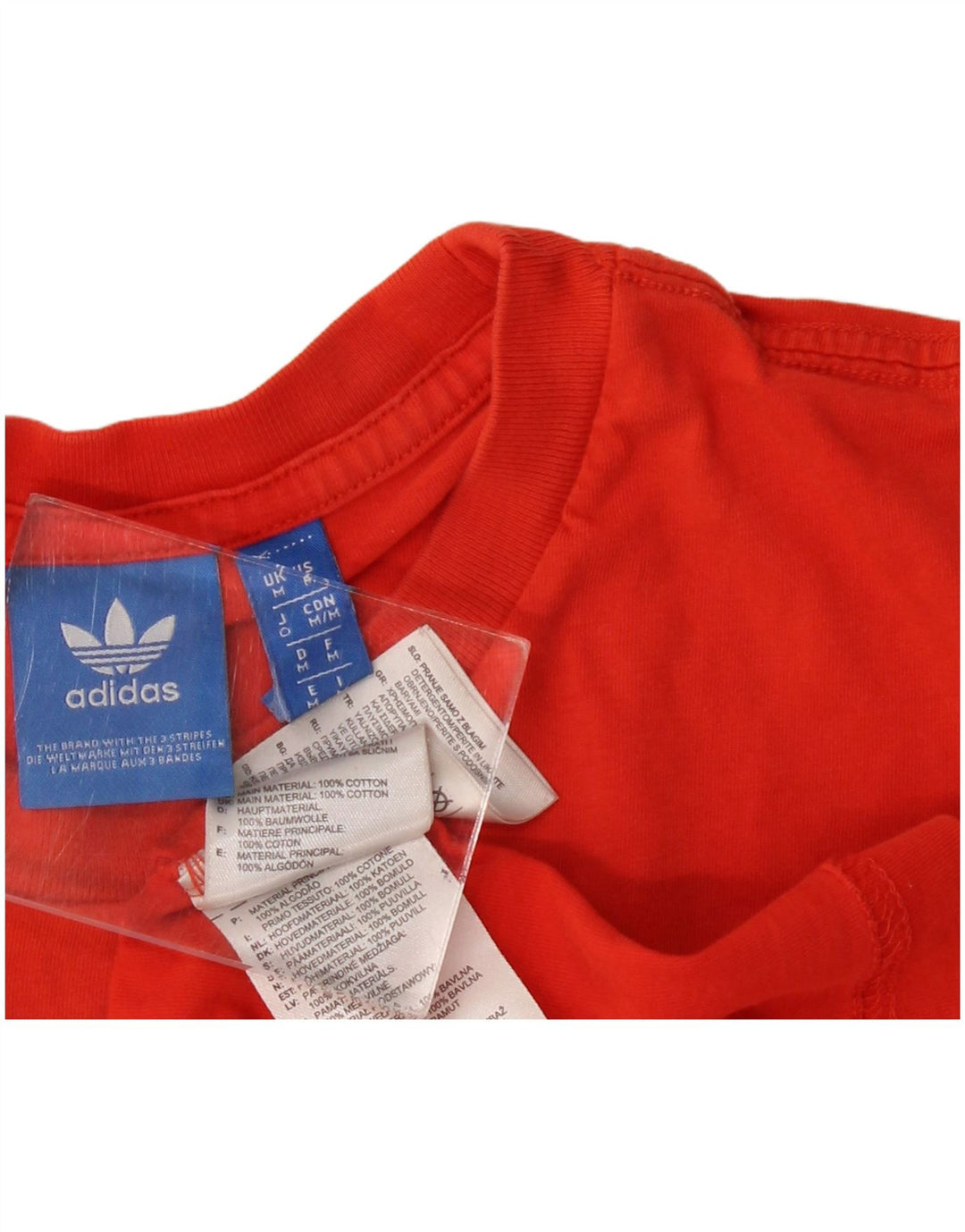 Tricou grafic pentru bărbați Adidas Top, bumbac roșu mediu