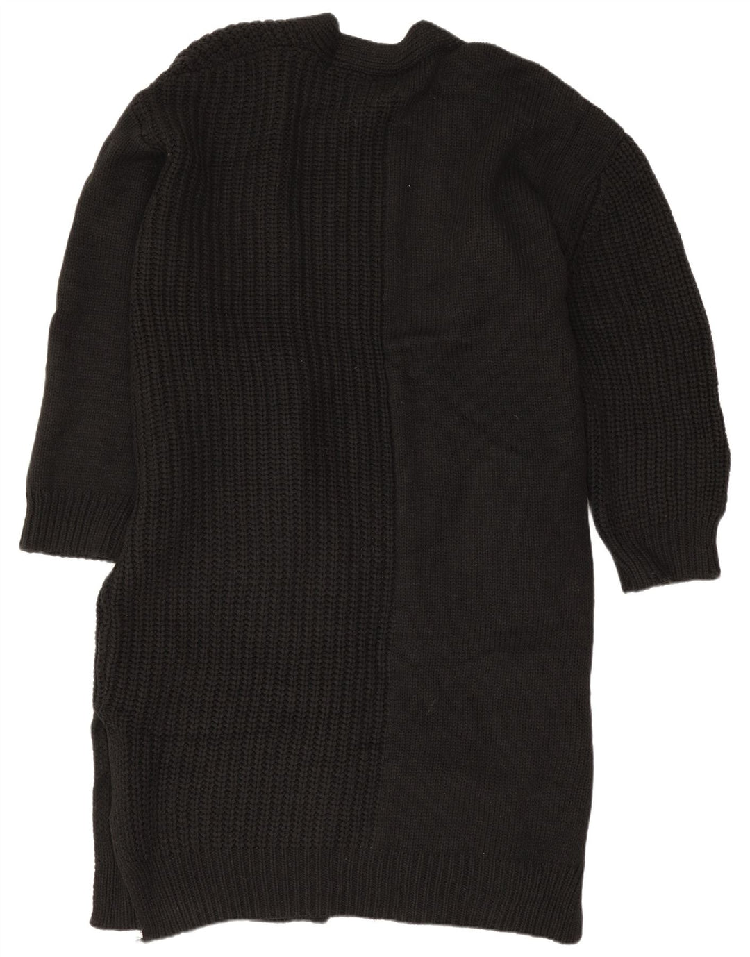 Pulover cardigan cu paragate supradimensionat pentru femei Topshop EU 36/38 Mic Negru