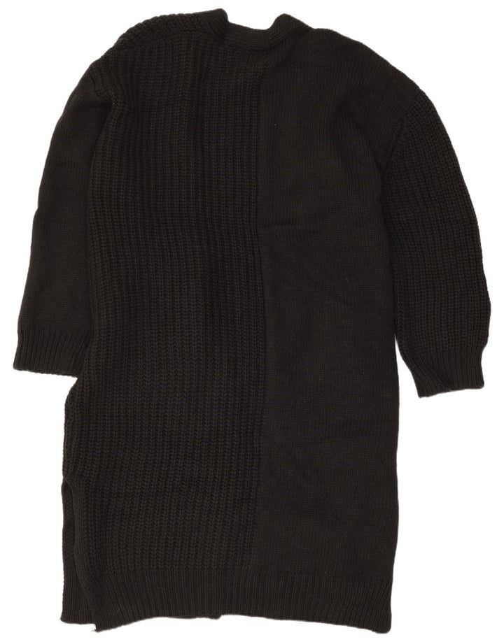 Pulover cardigan cu paragate supradimensionat pentru femei Topshop EU 36/38 Mic Negru