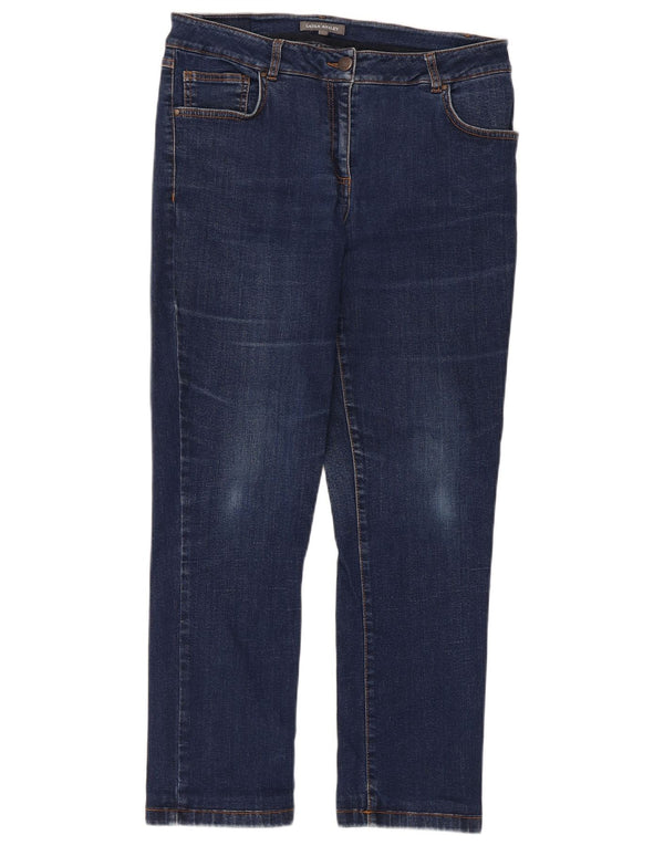 Laura Ashley Blugi tăiați pentru femei UK 14 Large W32 L26 Bleumarin Bumbac