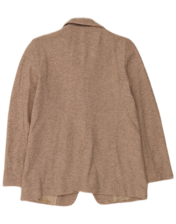 Jachetă pentru femei Massimo Dutti tricot cu 1 nasture EU 38 Mic Bej cu pete