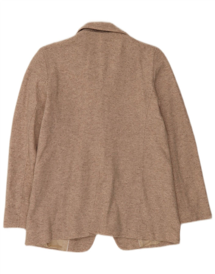 Jachetă pentru femei Massimo Dutti tricot cu 1 nasture EU 38 Mic Bej cu pete