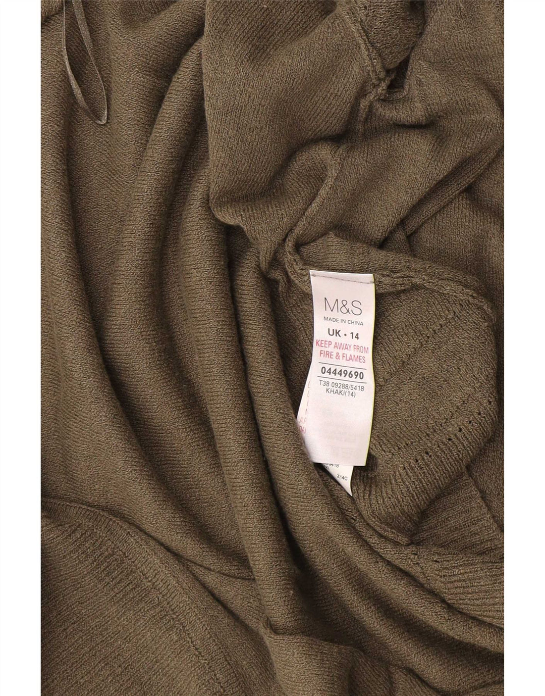 Pulover cardigan cu mânecă scurtă pentru femei Marks & Spencer UK 14 Medium Khaki