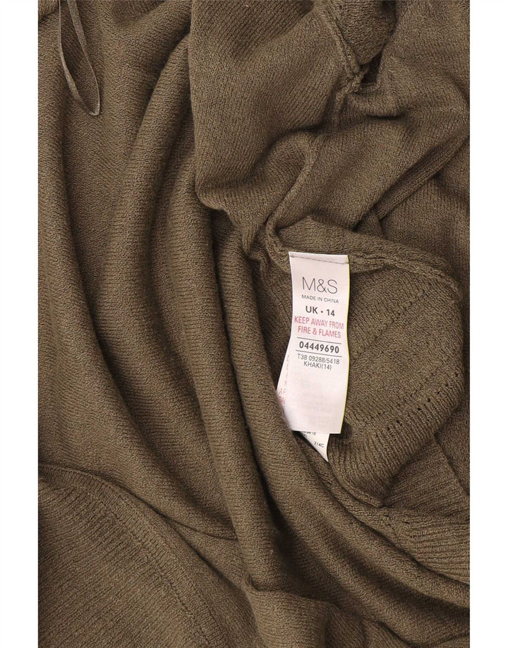 Pulover cardigan cu mânecă scurtă pentru femei Marks & Spencer UK 14 Medium Khaki