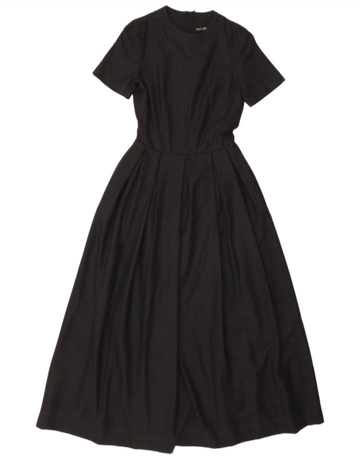 Massimo Dutti Rochie Maxi Femei EU 34 2XS Lână Neagră