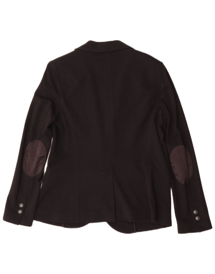 Jachetă Blazer pentru femei Trussardi Jeans cu 2 nasturi IT 46 Viscoză mare neagră