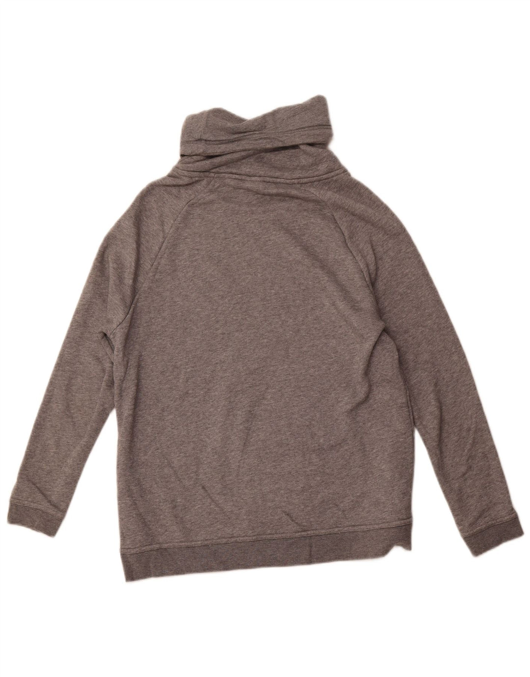 Pulover pentru damă NIKE cu gât rulat, bumbac cu pete, gri mediu, UK 14