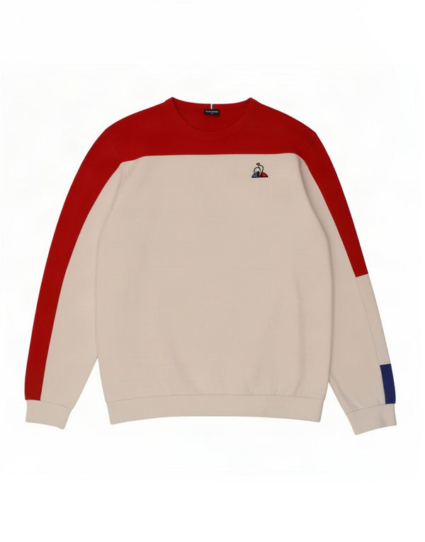Hanorac pentru bărbați Le Coq Sportif Jumper XL, alb, bumbac color bloc