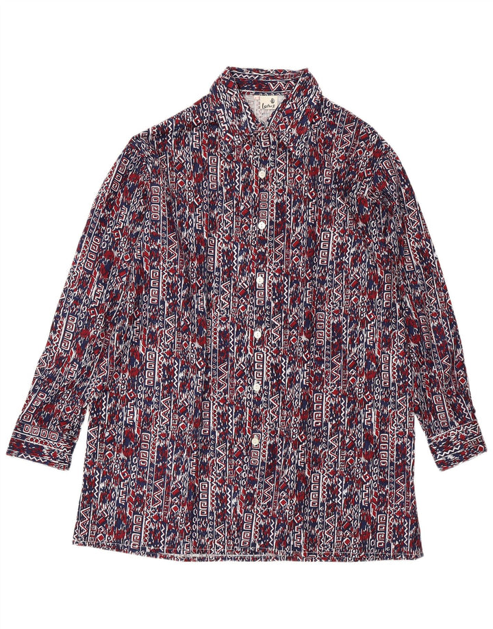 Cămașă Bărbați VINTAGE Mărimea 41 Mare Bleumarin Geometric