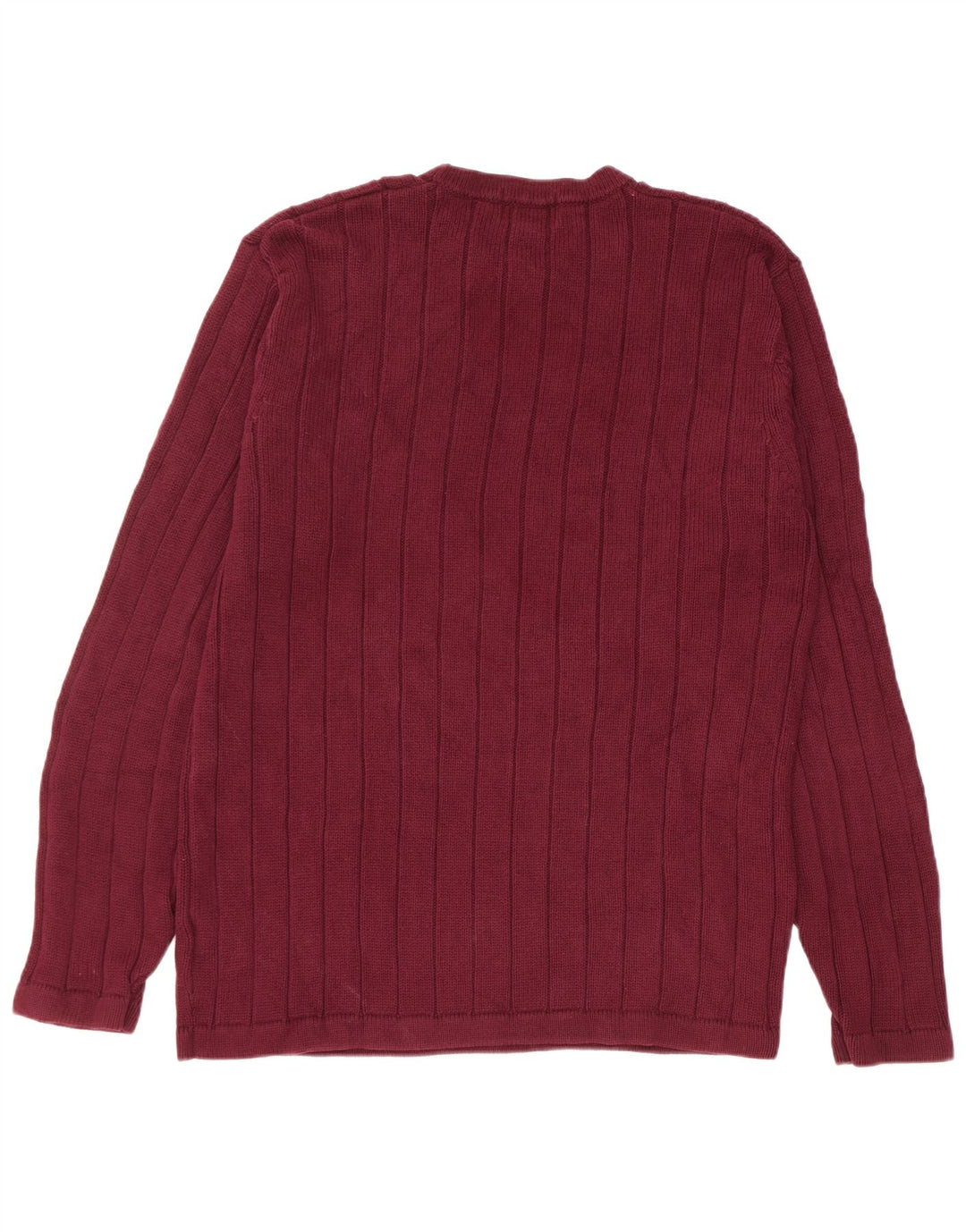 Pulover pentru bărbați înalt cu gât crew Eddie Bauer, bumbac burgundă mediu