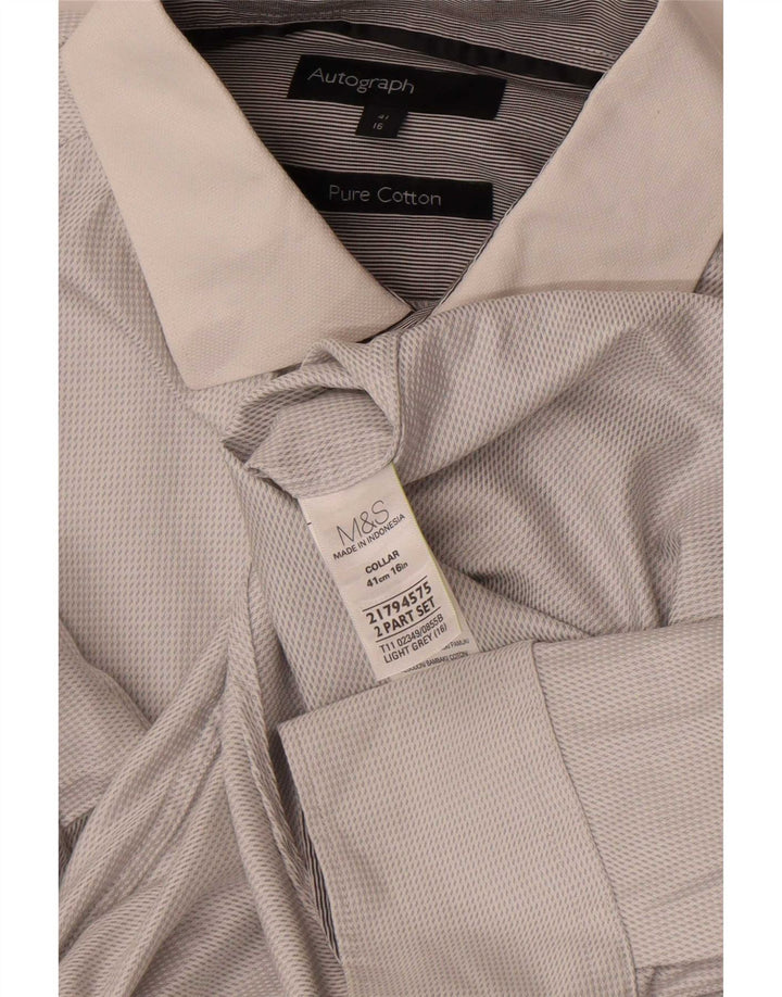 Cămașă cu autograf Marks & Spencer pentru bărbați, mărimea 41, bumbac gri mediu