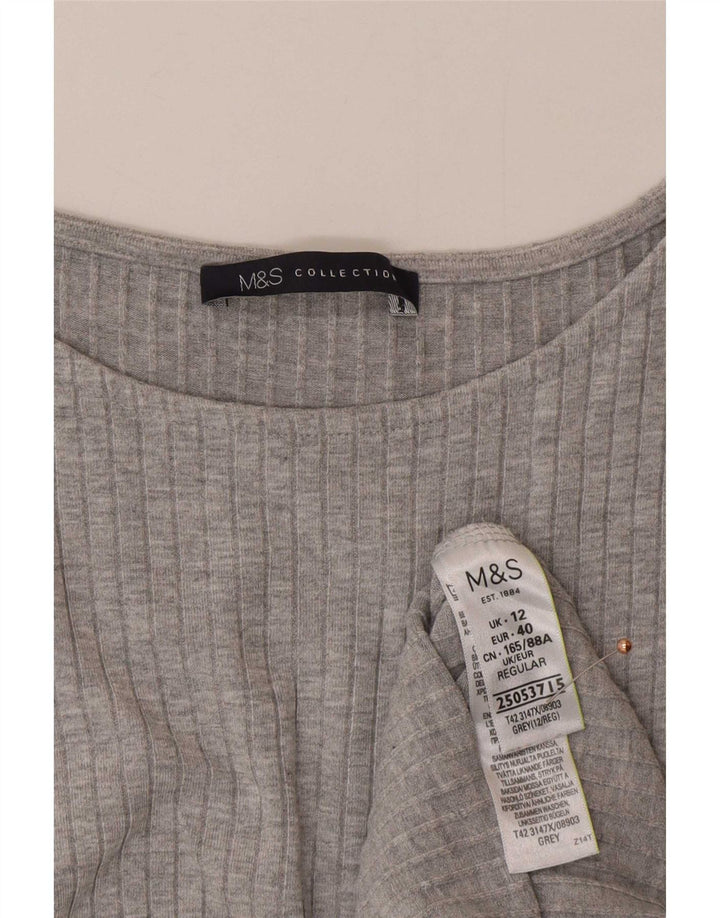 Rochie bodycon fără mâneci pentru femei Marks & Spencer UK 12 Medium Gri Viscose