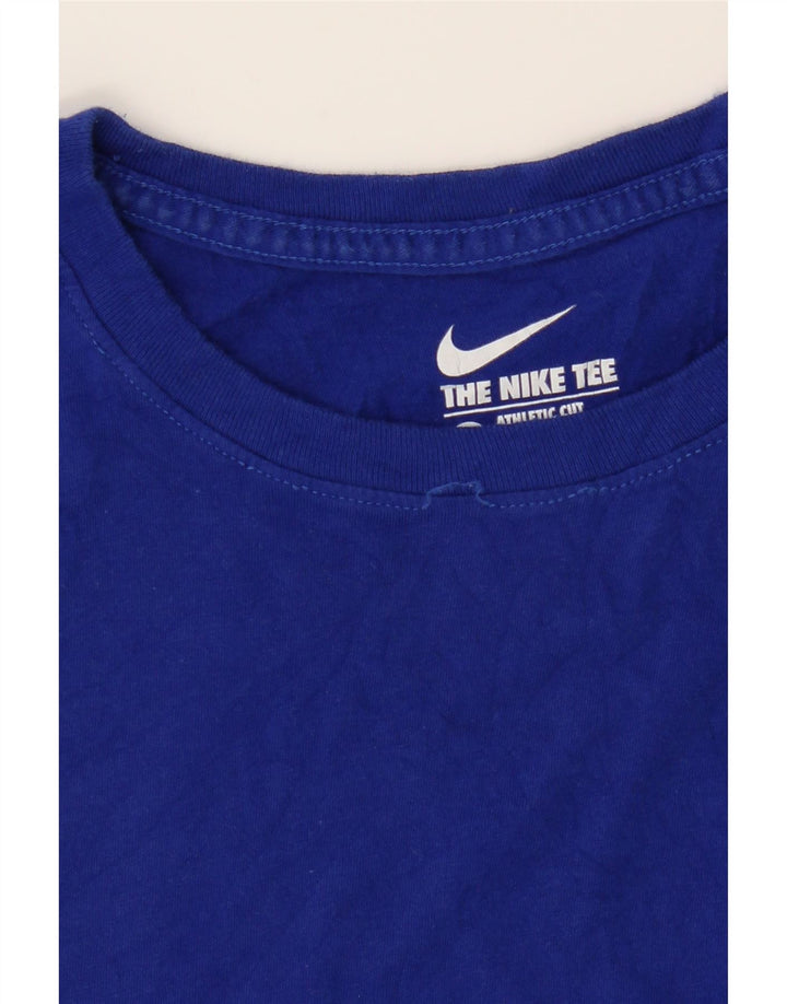 NIKE Mens Athletic Cut Graphic T-Shirt Top Small Blue Vintage Nike and Second-Hand Nike from Messina Hembry 