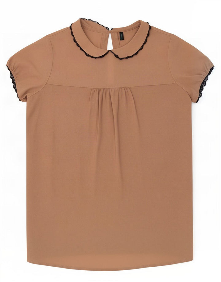 Bluză pentru femei Benetton Top UK 10 Small Beige Poliester