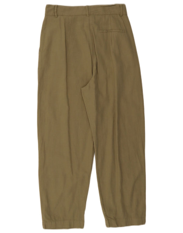 Pantaloni chino pentru femei Zara Medium L28 L25 Kaki Bumbac