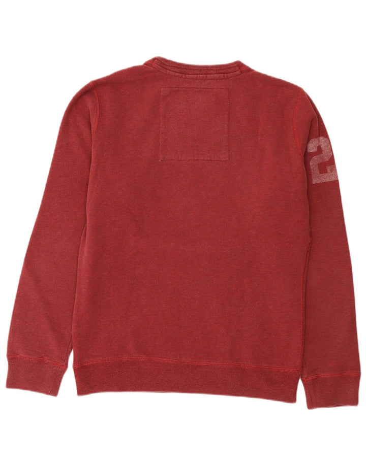 Pulover grafic Superdry pentru bărbați, bumbac mediu burgundy