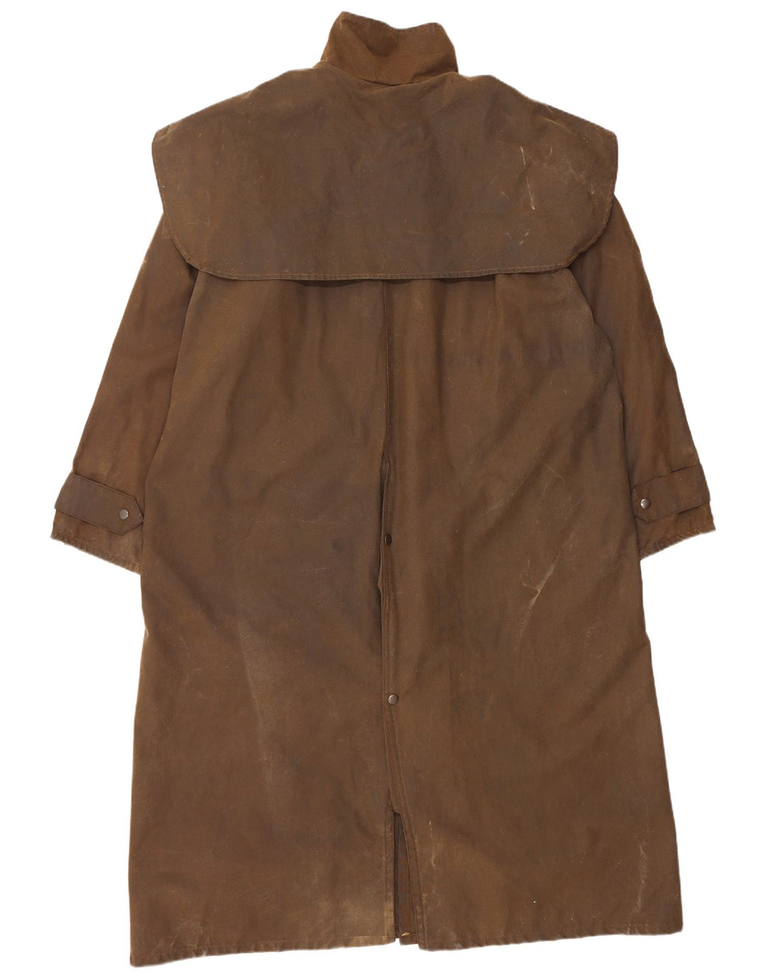Pardesiu vintage pentru bărbați din bumbac cerat UK 40 mare maro