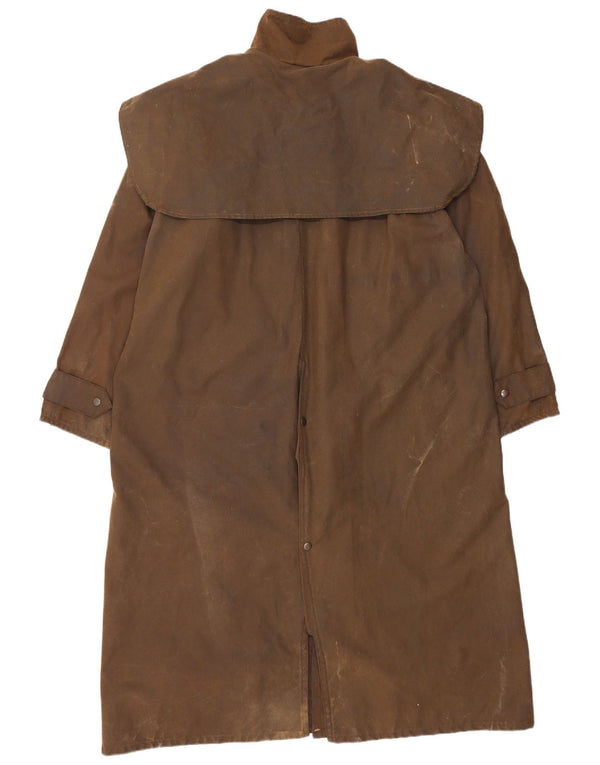 Pardesiu vintage pentru bărbați din bumbac cerat UK 40 mare maro