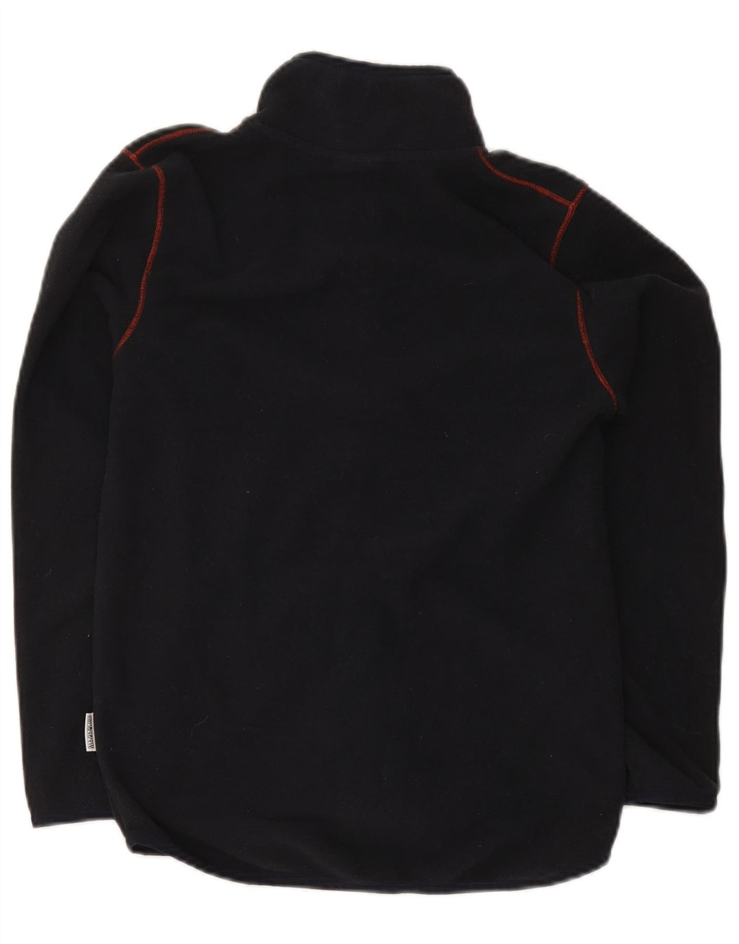 Jachetă Napapijri Graphic Fleece pentru băieți 13-14 ani, poliester negru