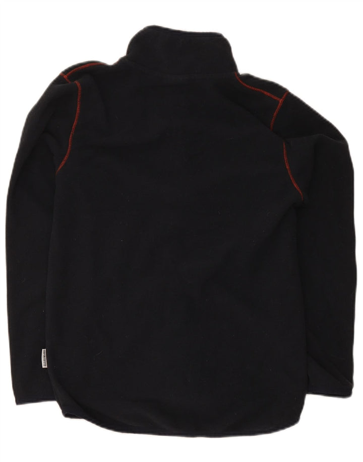 Jachetă Napapijri Graphic Fleece pentru băieți 13-14 ani, poliester negru