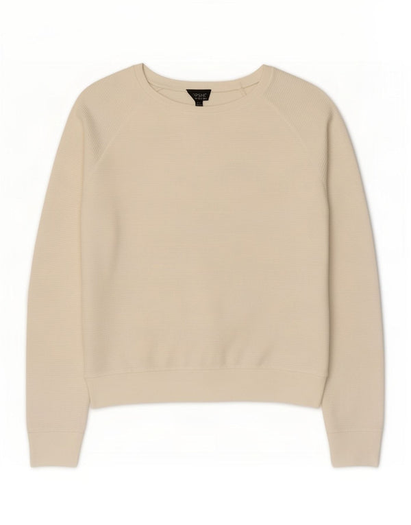 Pulover Topshop pentru damă, cu gât de barcă, UK 10, mic, alb, viscoză