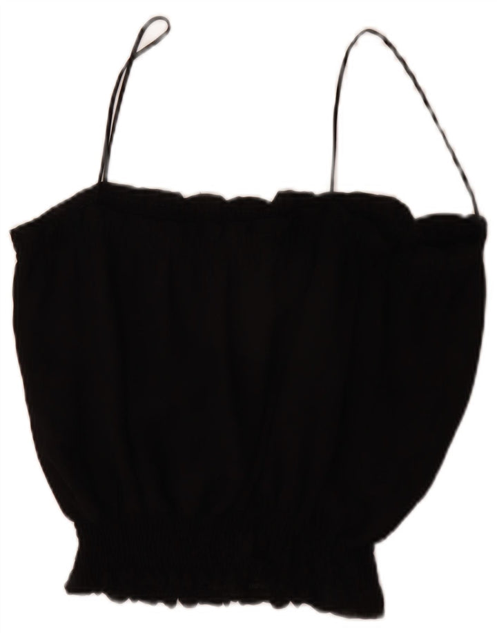 Top camis pentru femei Zara UK 16, mare, negru, poliester