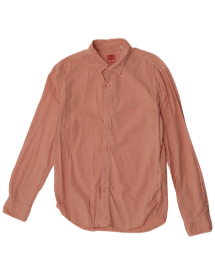 Cămașă Levi's Slim Fit pentru bărbați, bumbac roz mediu