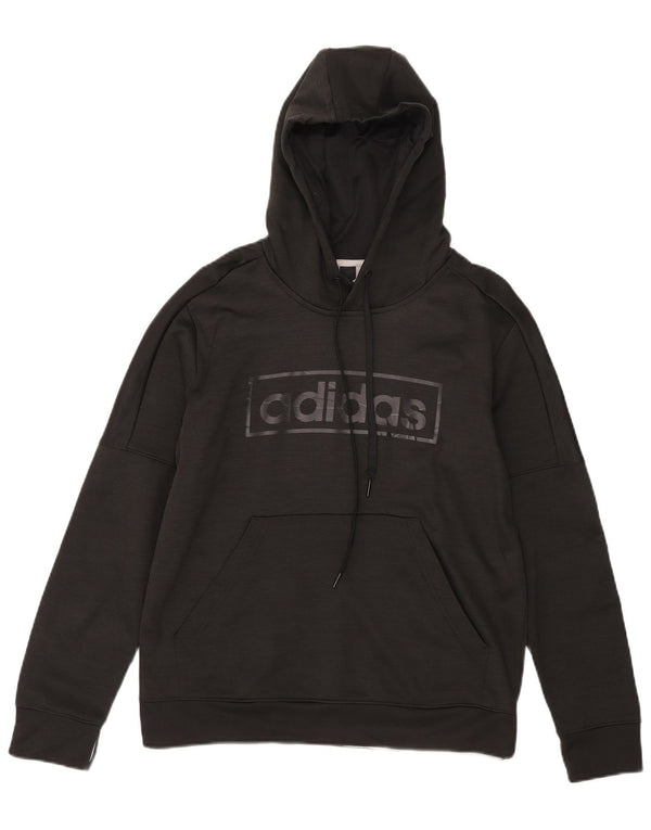 Pulover Adidas Climawarm Graphic Hoodie pentru femei UK 16/18 Large Black