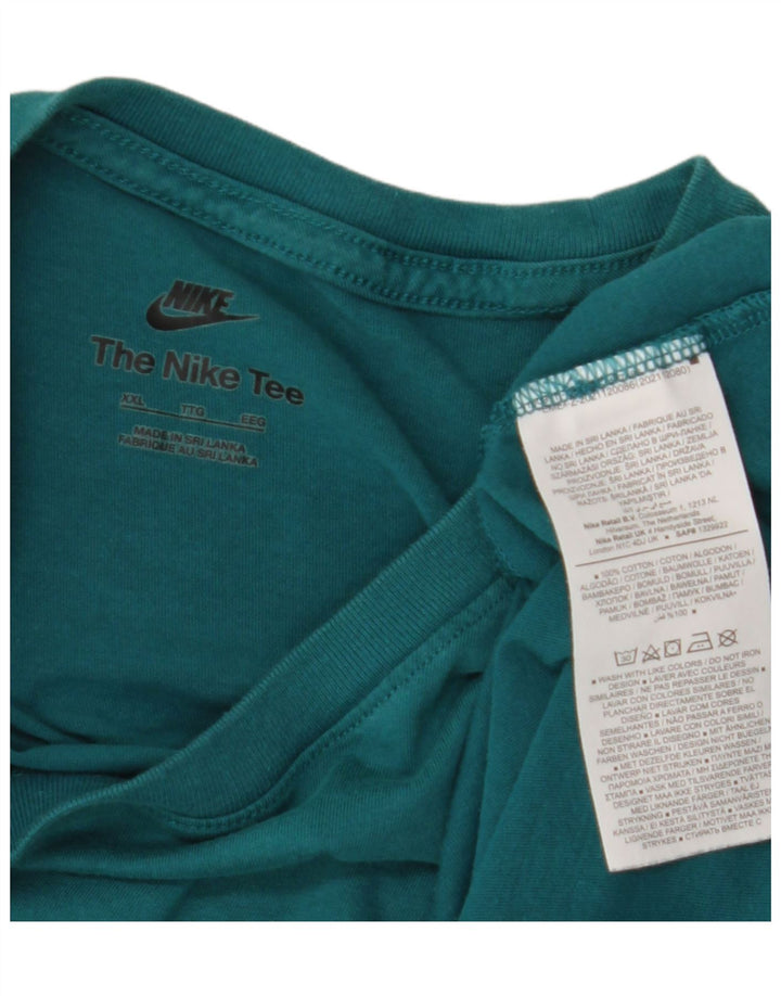 Tricou pentru bărbați Nike Top 2XL din bumbac turcoaz