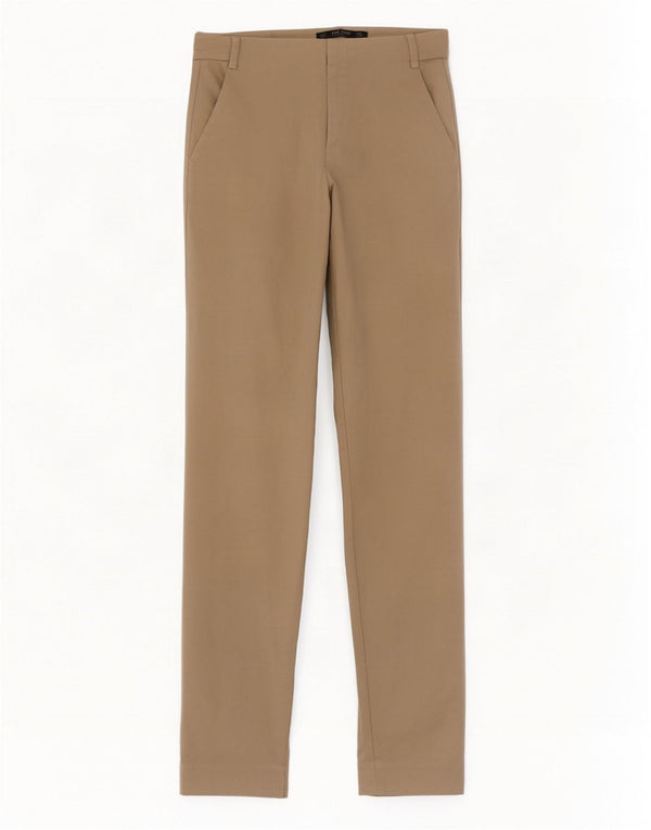 Pantaloni chino slim pentru femei Zara EU 36 XS L26 L27 bumbac bej