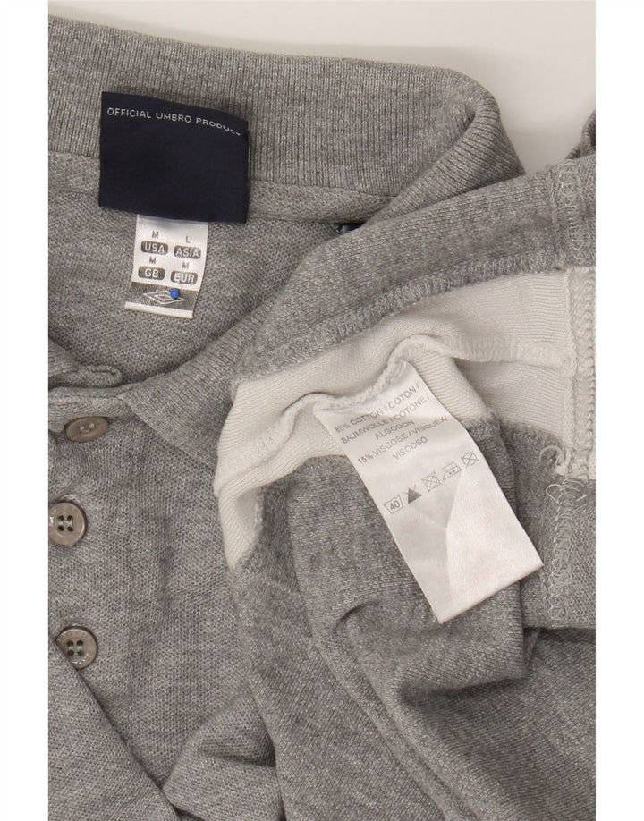 Cămașă polo Umbro pentru bărbați, bumbac color bloc, gri mediu