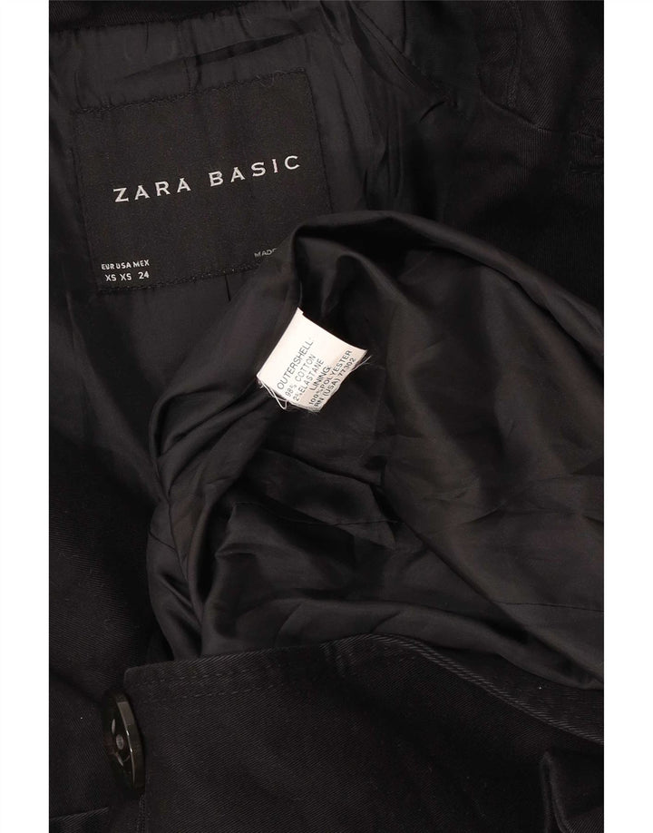 Pardesiu pentru femei Zara UK 6 XS bumbac negru