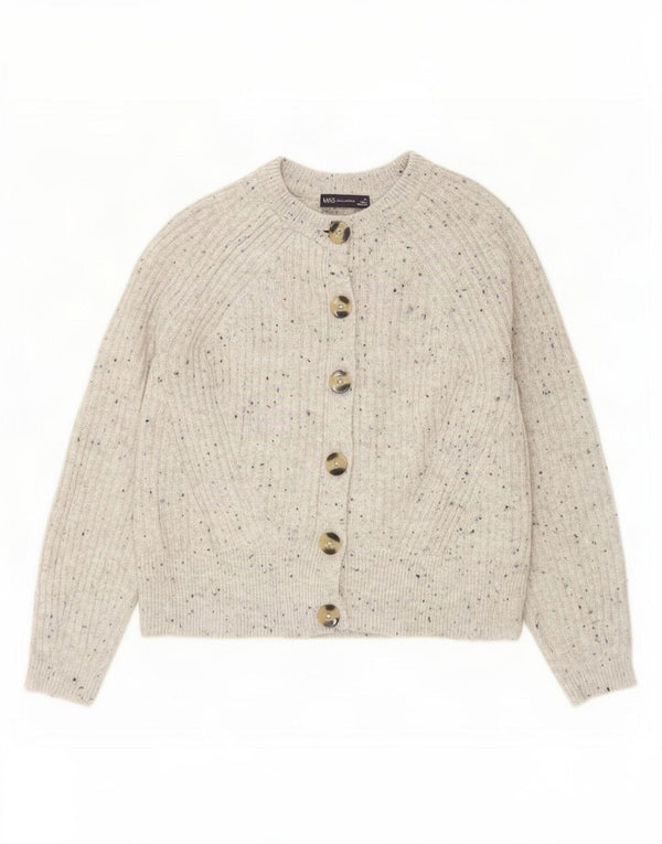 Pulover cardigan pentru femei Marks & Spencer UK 14, gri mediu cu pete acrilic