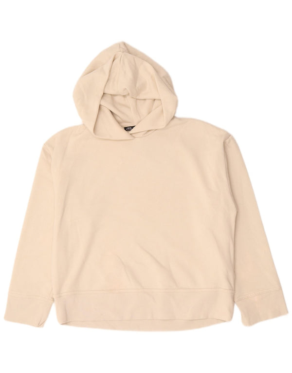 Pulover supradimensionat pentru femei Zara, UK 10, bumbac alb