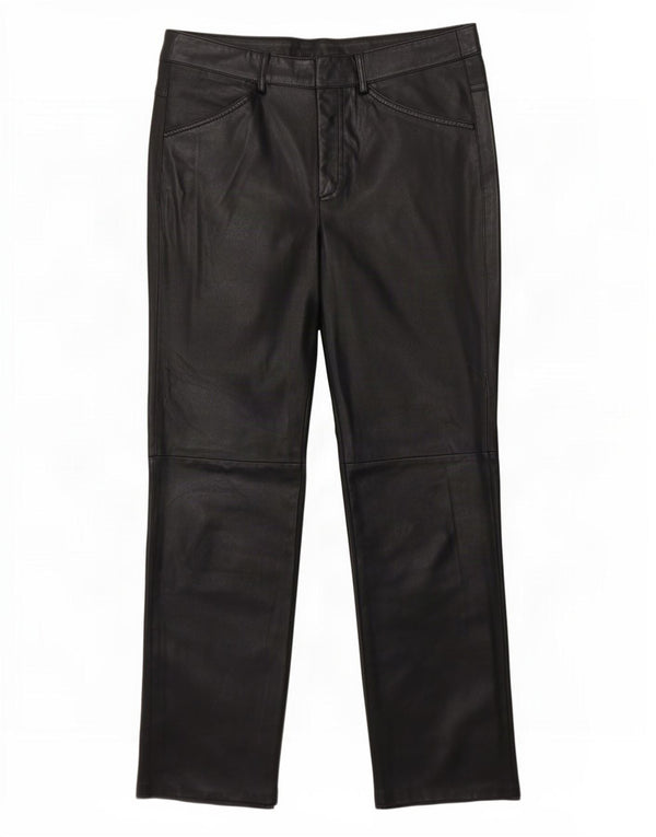 Pantaloni din piele artificială pentru femei Urban Outfitters UK 14 Medium L30 L29 Negru
