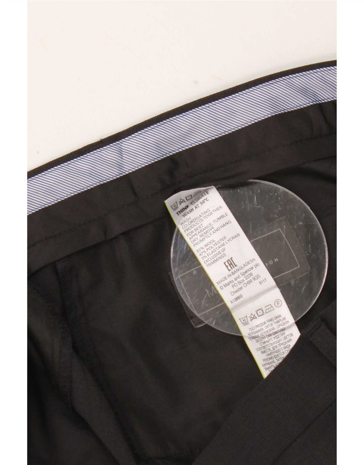 Pantaloni de costum pentru femei Marks & Spencer, cu ajustare normală, L42 L33 Lână gri