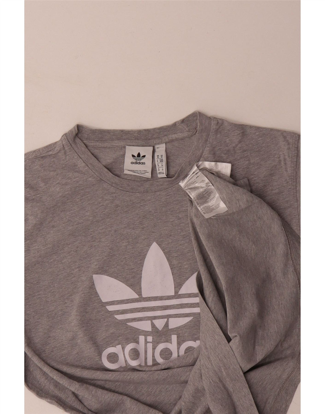 Tricou grafic ADIDAS pentru bărbați Top din bumbac gri mediu